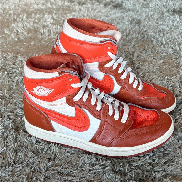 Nike High-Top Sneakers in Orange and White 8.5 - Picture 9 of 9